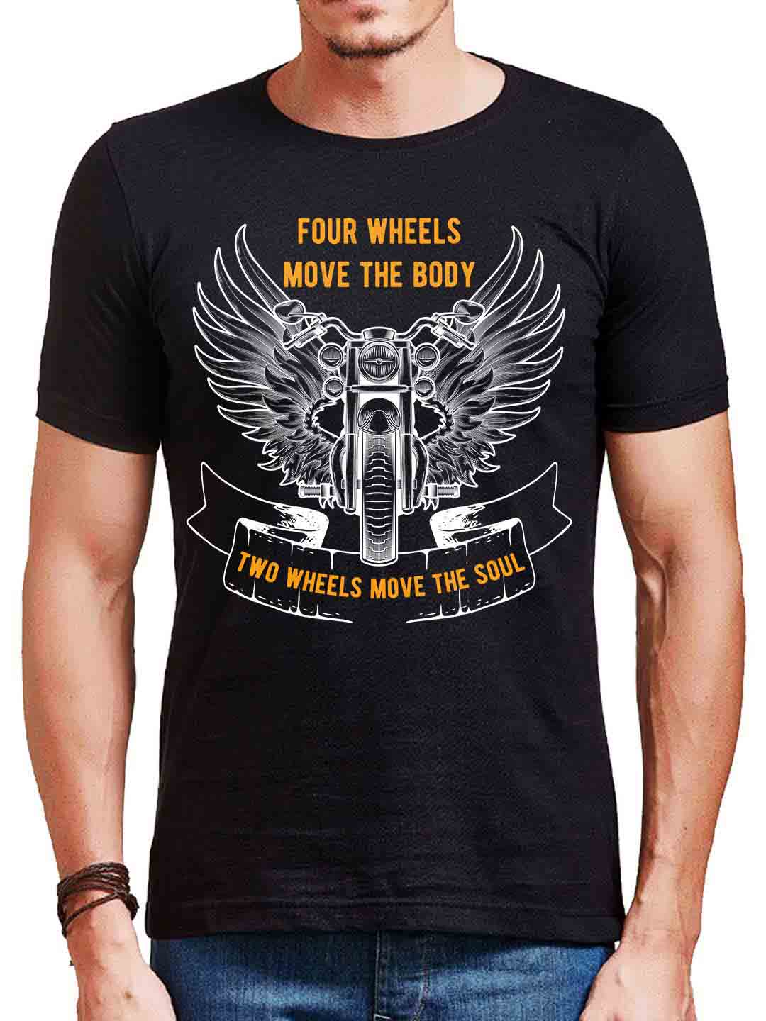 Two Wheels Biker T-Shirts for Men Two Wheels Biker T-Shirts for Men