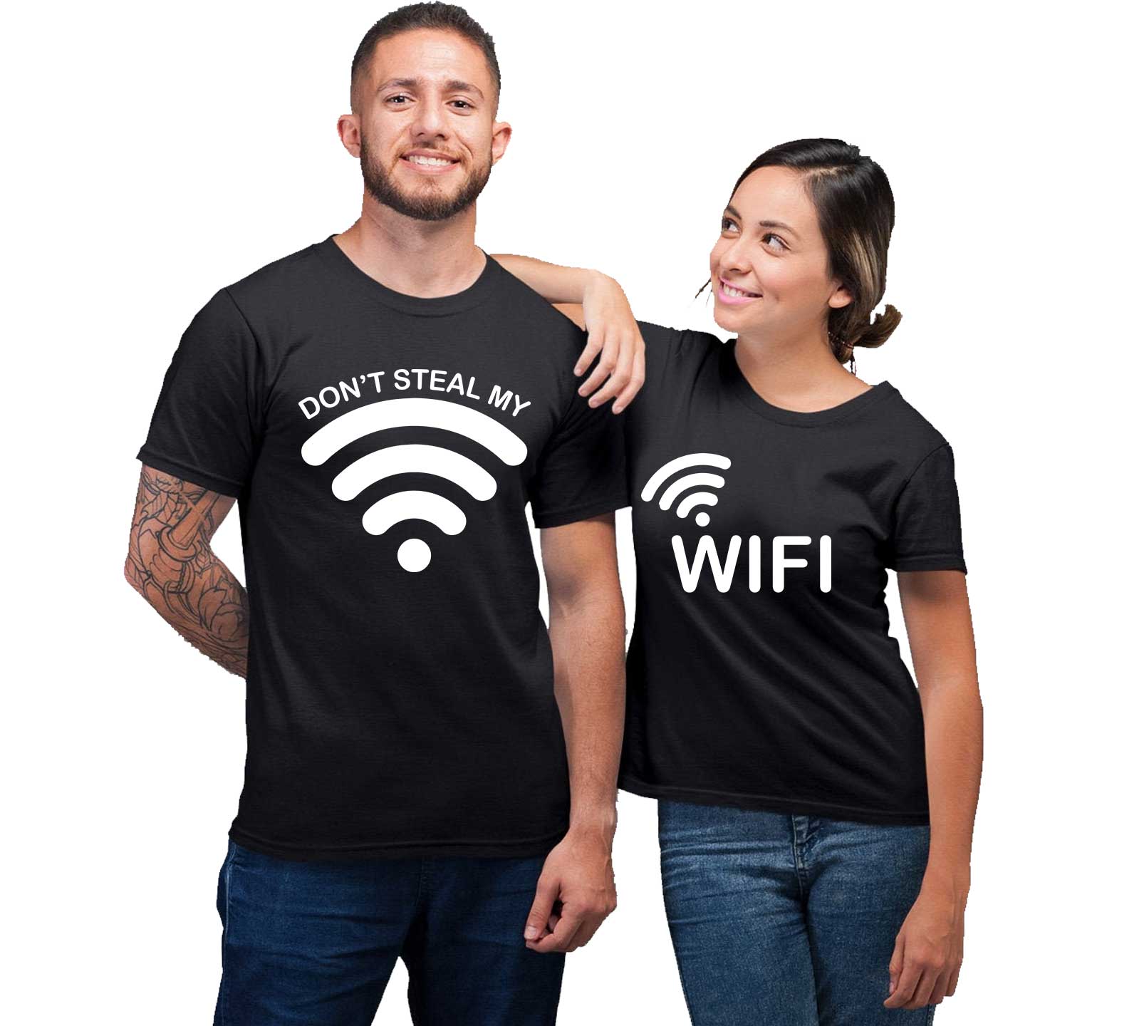 Steal WIFI Couple T-Shirts Steal WIFI Couple T-Shirts