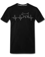 Heartbeat Dog T-Shirts for Men