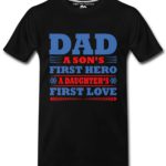 Son Daughter Dad T-Shirts for Men