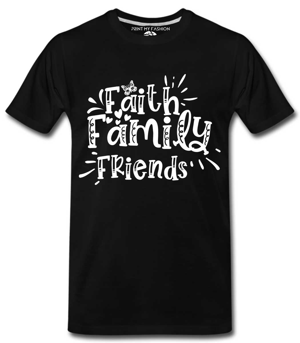 PMF-M-C-RN-BL-GT147 Faith Family Friends T-Shirts for Men - Image 1