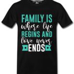 Live Begins Family Mens T-Shirts