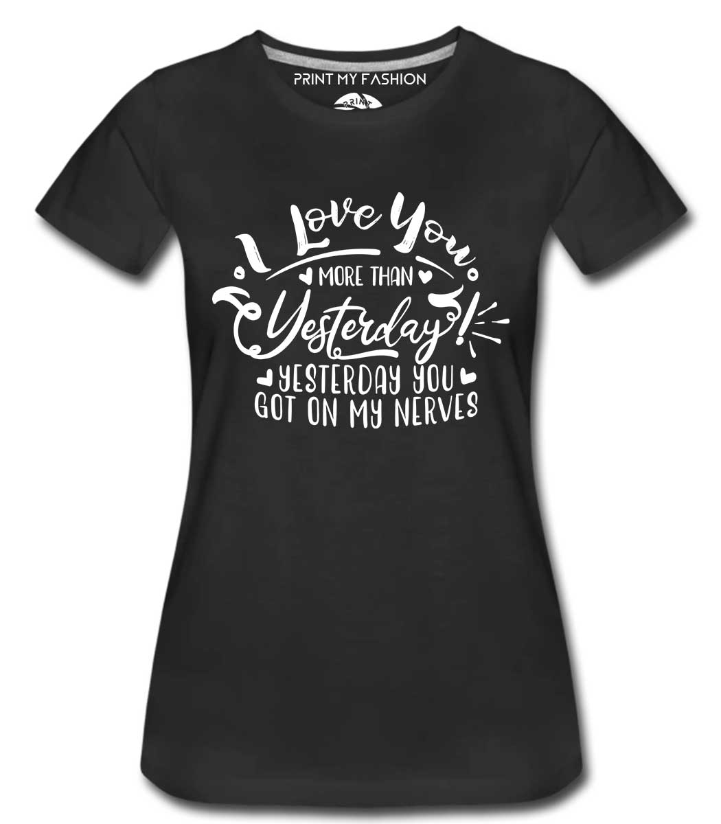 PMF-W-C-RN-BL-GT15 Love More Yesterday Women T-Shirts - Image 1