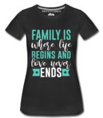 Live Begins Family Women T-Shirts