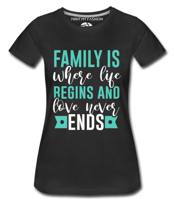 Live Begins Family Women T-Shirts