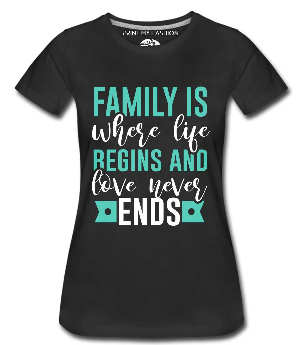 PMF-W-C-RN-BL-GT21 Live Begins Family Women T-Shirts - Image 1