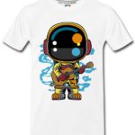 Astronaut Acoustic Guitar Boys T-Shirts