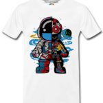Astronaut Half Robot Boys T-Shirts