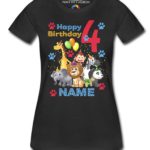 Wild Animals Girls Custom Birthday T-Shirts
