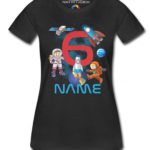 Space Astronaut Girls Custom Birthday T-Shirts