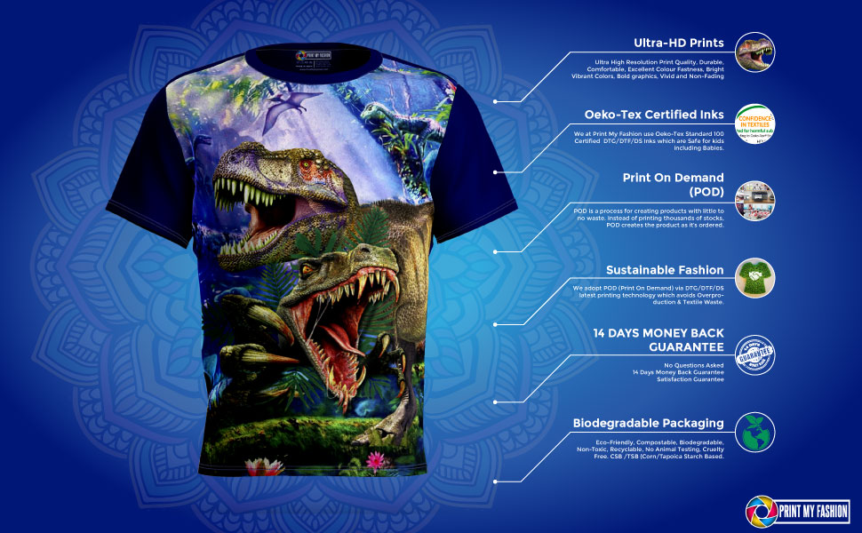 Print My Fashion Kids Boys T Shirts EBC Features