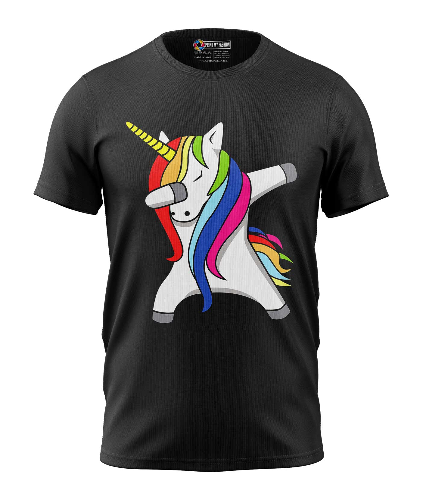 PMF-TS-B-C105-BK Boys T-Shirt Regular Fit Unicorn Dab - Image 1