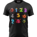 Boys T-Shirt Regular Fit Kids Numbers 1 2 3 4 5