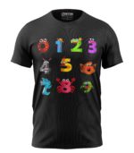 Boys T-Shirt Regular Fit Kids Numbers 1 2 3 4 5