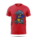Boys T-Shirt Super T-Rex Dinosaur Grey