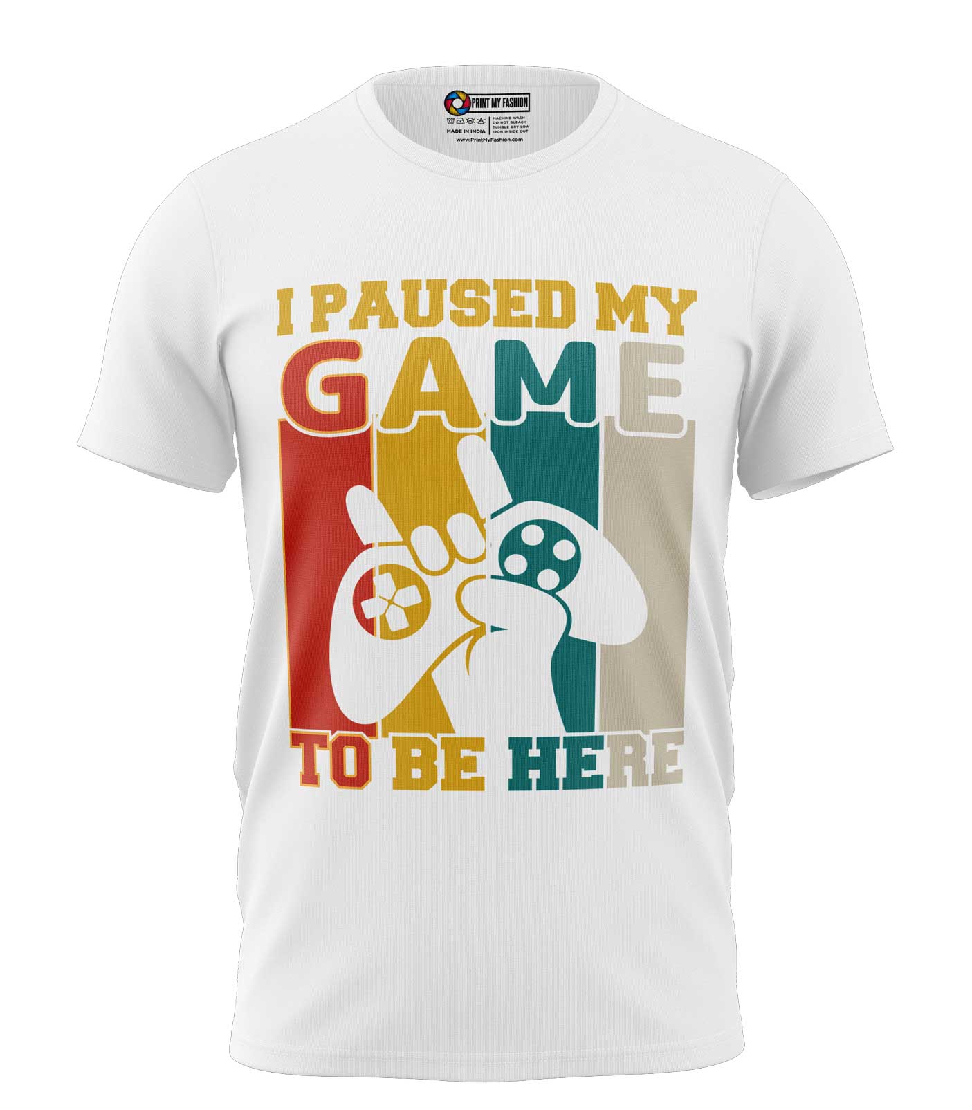 PMF-TS-B-C777-WH Boy's T-Shirts Paused My Game - Image 1