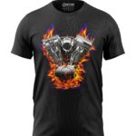 Boys T-Shirt Regular Fit Bike Engine Fire