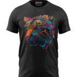 Boys T-Shirt Colorful Tiger Art