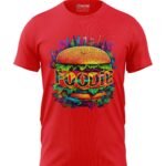 Boys T-Shirt Cheese Burger Regular Fit Round Neck Half Sleeve 180 GSM Bio-Washed Cotton T-Shirt