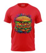 Boys T-Shirt Cheese Burger Regular Fit Round Neck Half Sleeve 180 GSM Bio-Washed Cotton T-Shirt
