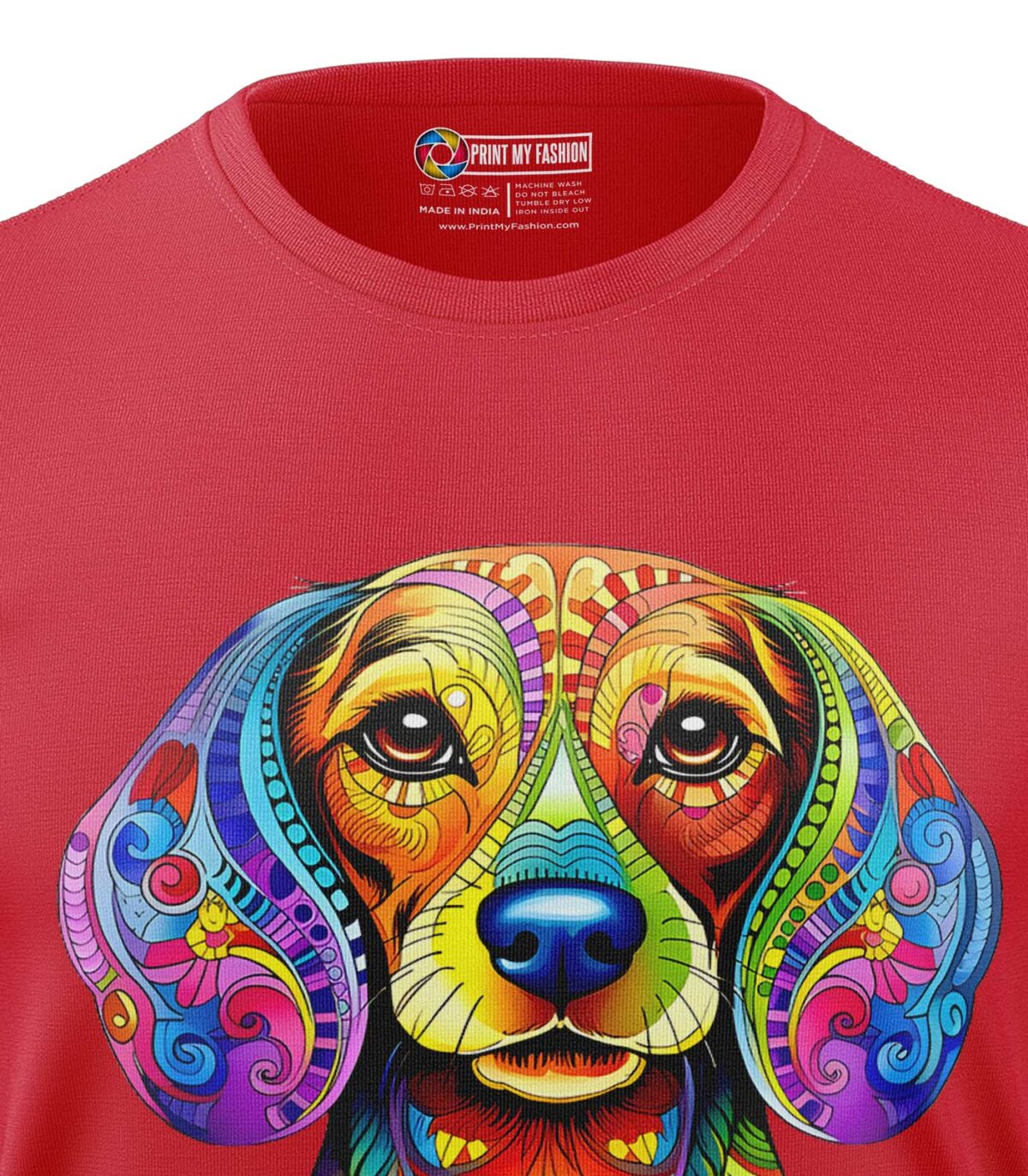 Boys T-Shirt Doglover Regular Fit Round Neck Half Sleeve 180 GSM Bio-Washed Cotton T-Shirt - Image 2