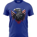 Boys T-Shirt USA Eagle Regular Fit Round Neck Half Sleeve 180 GSM Bio-Washed Cotton T-Shirt