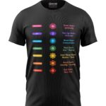 Boys T-Shirt 7 Chakras Infographic Regular Fit Round Neck Half Sleeve 180 GSM Bio-Washed Cotton T-Shirt