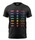 Boys T-Shirt 7 Chakras Infographic Regular Fit Round Neck Half Sleeve 180 GSM Bio-Washed Cotton T-Shirt