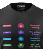 Boys T-Shirt 7 Chakras Infographic Regular Fit Round Neck Half Sleeve 180 GSM Bio-Washed Cotton T-Shirt - Image 2