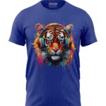 Boys T-Shirt Tiger Headphones Regular Fit Round Neck Half Sleeve 180 GSM Bio-Washed Cotton T-Shirt