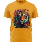 Boys T-Shirt Jungle Tiger Regular Fit Round Neck Half Sleeve 180 GSM Bio-Washed Cotton T-Shirt