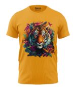 Boys T-Shirt Jungle Tiger Regular Fit Round Neck Half Sleeve 180 GSM Bio-Washed Cotton T-Shirt