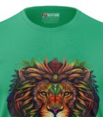 Boys T-Shirt Lion Mandala Regular Fit Round Neck Half Sleeve 180 GSM Bio-Washed Cotton T-Shirt - Image 2
