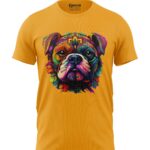 Boys T-Shirt Hippie Dog Regular Fit Round Neck Half Sleeve 180 GSM Bio-Washed Cotton T-Shirt